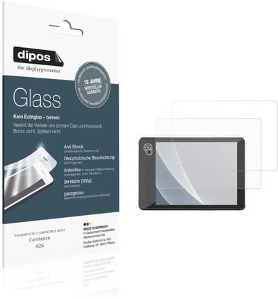 dipos – 2x Matte Pantserfolie geschikt voor Camlance A26 | 9H Screenprotector