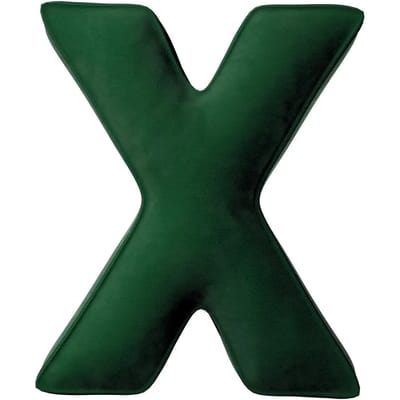 Kussen letter x Yellow Tipi Posh Velvet