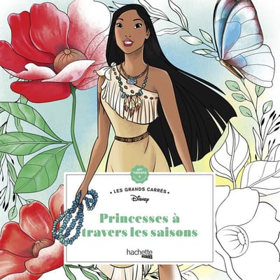 Disney Les Grands Carrés Disney Princesses à travers les saisons - Hachette Heroes - Kleurboek voor volwassenen