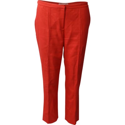 Diane Von Furstenberg broek in oranje viscose