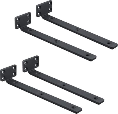 Set van 4 zwevende plankhouders 20 x 5 cm - Duurzame en praktische wandbeugels voor onzichtbare plankmontage