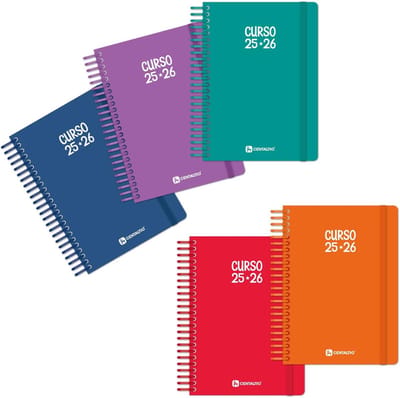 Schoolagenda Set - Afsprakenplanner Jaar - Studie Organisatie - 5 Verschillende Kleuren - A5 Formaat - Gesorteerd