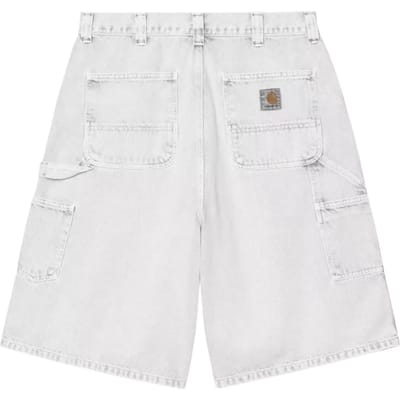 Carhartt Wip og enkele knie Korte jeans korte broek - zwart krijt gewassen