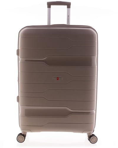 Gladiator Boxing Grote Koffer 77 cm - 105/115 liter - Expandable - TSA slot - Beige