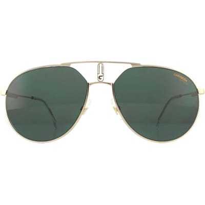 Carrera Aviator unisex gouden groene zonnebril