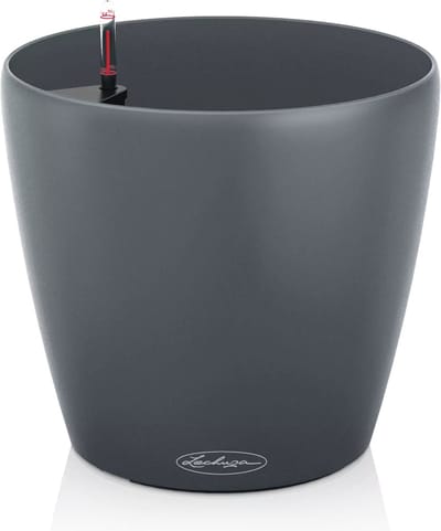 LECHUZA CLASSICO Color ECO 18 - Plantenbak - met bewateringssysteem - ALL-IN-ONE set met LECHUZA-PON - 100% gerecycled materiaal - grijs