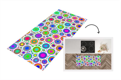 Keukenloper - Loper keuken - Patroon - Stippen - Cirkel - 120x50 cm - Keukenloper vinyl