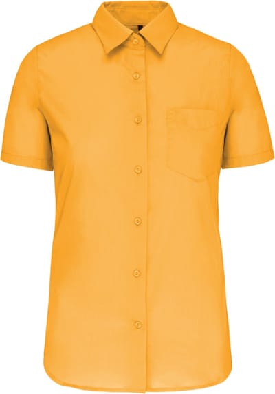 Kariban Overhemd in onderhoudsvriendelijk polykatoen-popeline korte mouwen dames K548 - Yellow - 4XL