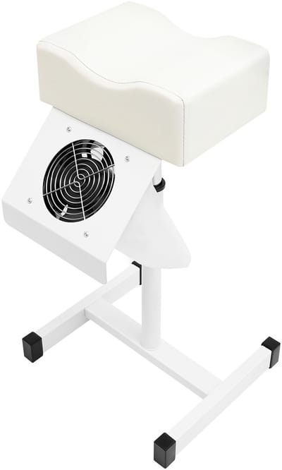 Jently pedicure kruk - voetsteun - manicure stoel - nagelbank - reinigingsventilator - wit
