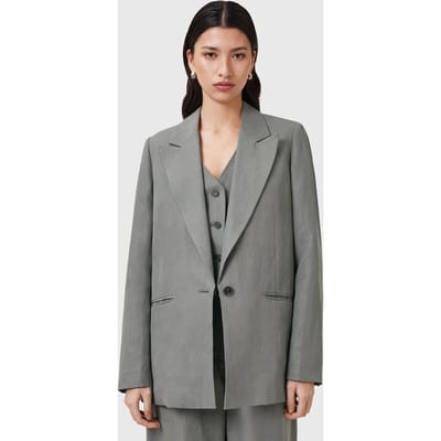 AllSaints Averie Lin Blazer Grey Taglia: 12 | Blazers Outlet | Donna | Grigio