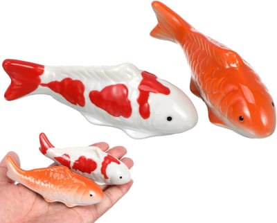 2 Stuks Drijvende Keramische Vissen - Kunstmatige Decoraties voor Aquarium, Vijver en Fontein