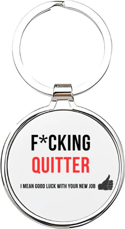Akyol - succes met je nieuwe baan Sleutelhanger - Werk - werknemers - werk - cadeau - verjaardag - kado - geschenk - gift - welkomst cadeau - afscheidscadeau - 4 x 7,5 CM