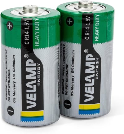Koolstof-zinkbatterijen R14 C, 1.5V | Blisterverpakking met 2 Stuks