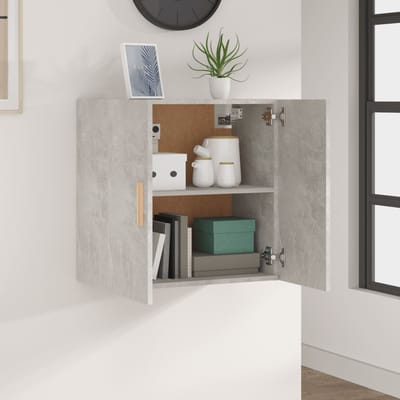 vidaXL - Wandkast - 60x30x60 - cm - bewerkt - hout - betongrijs