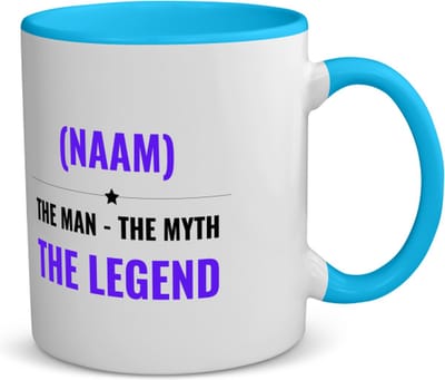 Akyol - the man the myth the legend met je eigen naam koffiemok - theemok - blauw - Legendary - iemand die een legend is - de man - myth - mythe - legendarisch - verjaardagscadeau - verjaardag - cadeau - kado - geschenk - gift - 350 ML inhoud