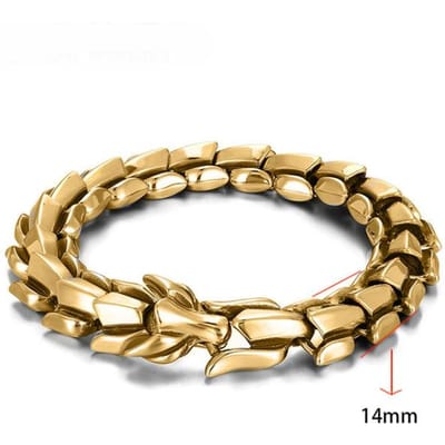 Nieuwe Mannen Mode Retro Kraan Dikke Ketting Armband Hiphop Dominant Overdreven Punk Kiel Armband Persoonlijkheid Sieraden Geschenken 19cm beige