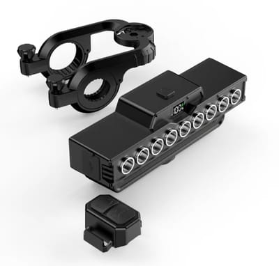 9 LED Fiets Koplamp Oplaadbare MTB Lamp Type-C – Fietslamp met Digitale Weergave en 7 Lichtmodi voor Nachtveiligheid