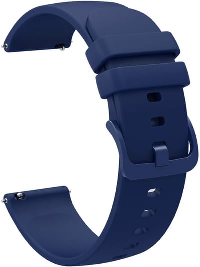 Siliconen bandje - geschikt voor Garmin Vivoactive 4 / Venu 4 (45mm) / Venu 3 / 2 / Forerunner 255 / Forerunner 265 / 570 (47mm) en Polar Vantage M / M2 / V3 / Grit X (Pro) - glad - donkerblauw
