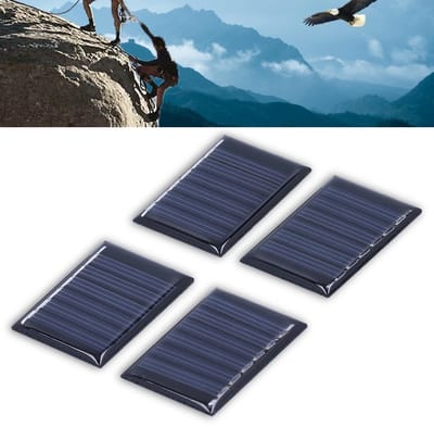 Dailygoods - Solar Board - Mini Zonnecelpaneel - Draagbare Oplader - 0.15W 3V - Voor Speelgoed - 4 Stuks