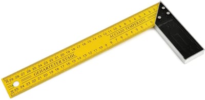 GEKO Precisie winkelhaak - aluminium en staal - 300mm - twee-zijdige schaal