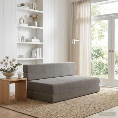 vidaXL - Vouwbare - Sofa - Bed - Lichtgrijs - 152 - x - 86,5 - x - 60 - cm - Stof
