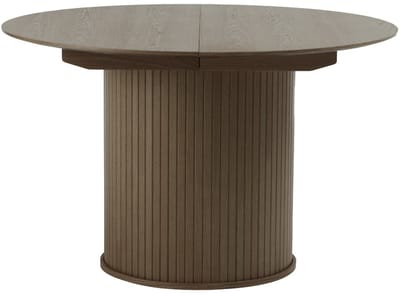 Eettafel Rond Donkerbruin - Uitschuifbaar - Ø120-167cm - Nola - Giga Living