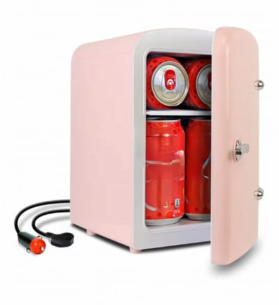 BIXc®- Mini Koelkast, 4 Liter, Kleine Koelkast, 12V/220V, Slaapkamer, Auto, Reizen.