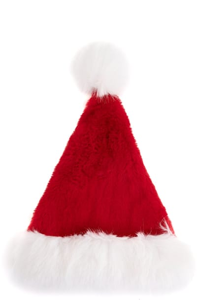 KIMU® Luxe Kerstmuts Baby Rood Bont Wit Nepbont - 0 tot 1 Jaar Omtrek 42-46 cm - Kerstman Kerst Muts - Kerstmis Rode Bontmuts Newborn Dreumes Festival