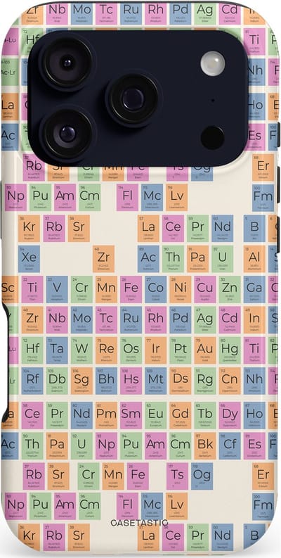 Casetastic hoesje geschikt voor Apple iPhone 17 Pro - MagSafe - Dubbellaagse bescherming - Atomisch Mooi - Fashion Case - Zand Lichtgrijs Perzik Saliegroen