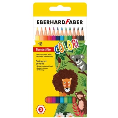 Eberhard Faber kleurpotloden - Colori - etui à 12 stuks - assorti kleuren - houtvrij - EF-514812