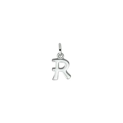 Zilver Gerhodineerde Hanger letter R 1330015