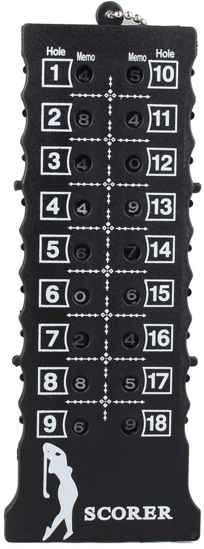 Dailygoods- Scorebord Golf - Waterdicht - 18 Scores - Handzaam - Kunststof - Duurzaam - Ideaal voor Competities - Scorecounter