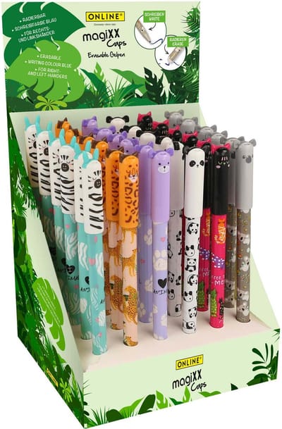 Gelschrijver Online Magixx cap animal 0.7mm assorti | 36 stuks