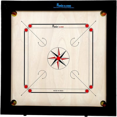 Precise - Carrom Champion 12 mm Dik Speelveld - 16kgs - 74x74 cm - 82x82cm Buitenmaat - Made in India - Origineel Toernooi