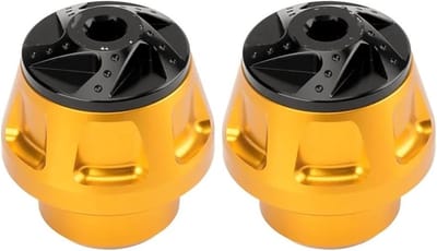 Motorfiets Beschermplaat - Voorwiel Valblokken - Schade Voorkomen - CNC Bewerkte Legering - 1 Paar - Goud