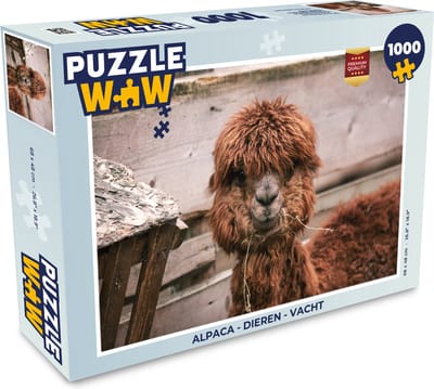 Puzzel Alpaca - Dieren - Vacht - Legpuzzel - Puzzel 1000 stukjes volwassenen