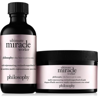 Philosophy Ultimate Miracle Worker bevat 60 pads & superfood oil
