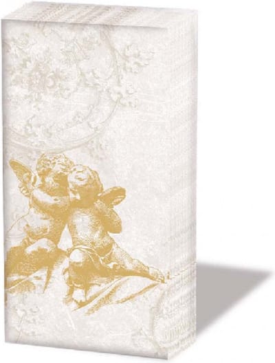 Ambiente - Zakdoeken 6 pakjes - Classic angels gold