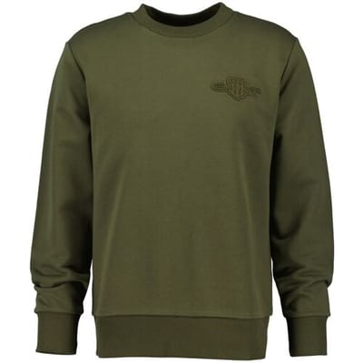 Gant Trui Tonal Shield Crew Neck Sweat Mosgroen / male