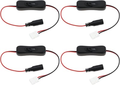 Dailygoods - 4 Stuks Inline Tuimelschakelaars voor Elektronische Toepassingen