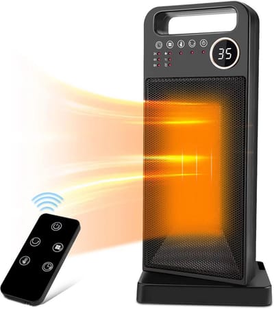 Ventilatorkachel 2000W met Afstandsbediening en Timer - Energiebesparend en Stil voor Ruimtes tot 10 m²