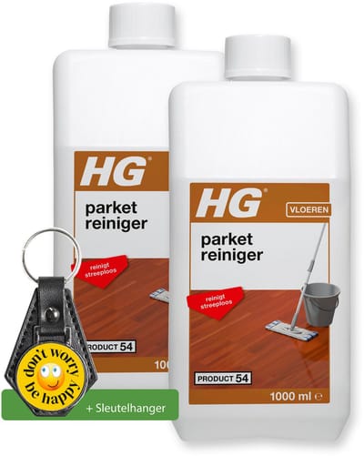 HG Parketreiniger - 2 stuks - inclusief sleutelhangerHG