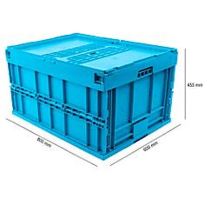 Euronorm plooibox 8645 DS, blauw