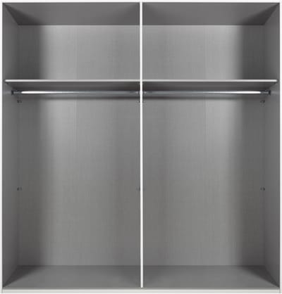 Kledingkast Bakel - Spaanplaat - Zwart - 200x216x65 cm (BxHxD) - Schuifdeuren - Deur met 3D verticale houtlook lamellen