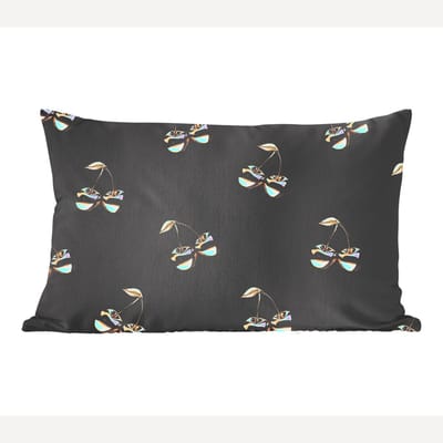 Sierkussens - Kussentjes Woonkamer - 50x30 cm - Patroon - Kersen - Goud - Chrome