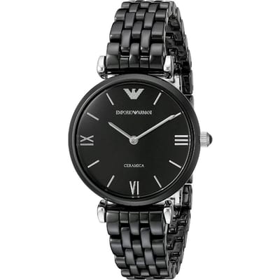 Emporio Armani AR1487 Zwart Keramisch Dameshorloge