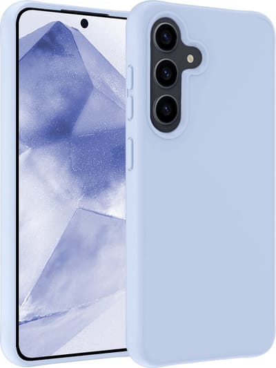 Hoesje - Geschikt voor Samsung Galaxy A55 - Sterk & Shockproof - Siliconen Case - Hoes Cover - Telefoonhoes - Lichtblauw