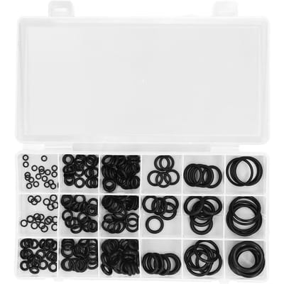 225-delige set NBR O-ring assortiment afdichtingsringen voor automobielen, hydrauliek, pneumatiek white