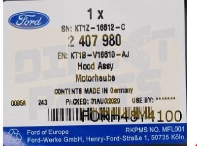 Ford Transit Connect (6/2018-) motorkap (te spuiten) Origineel! 2407980