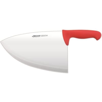 Koksmes - ARCOS - Prof 298222 - Nitrum Roestvrij Staal - Blad 28 cm - Ergonomisch rood